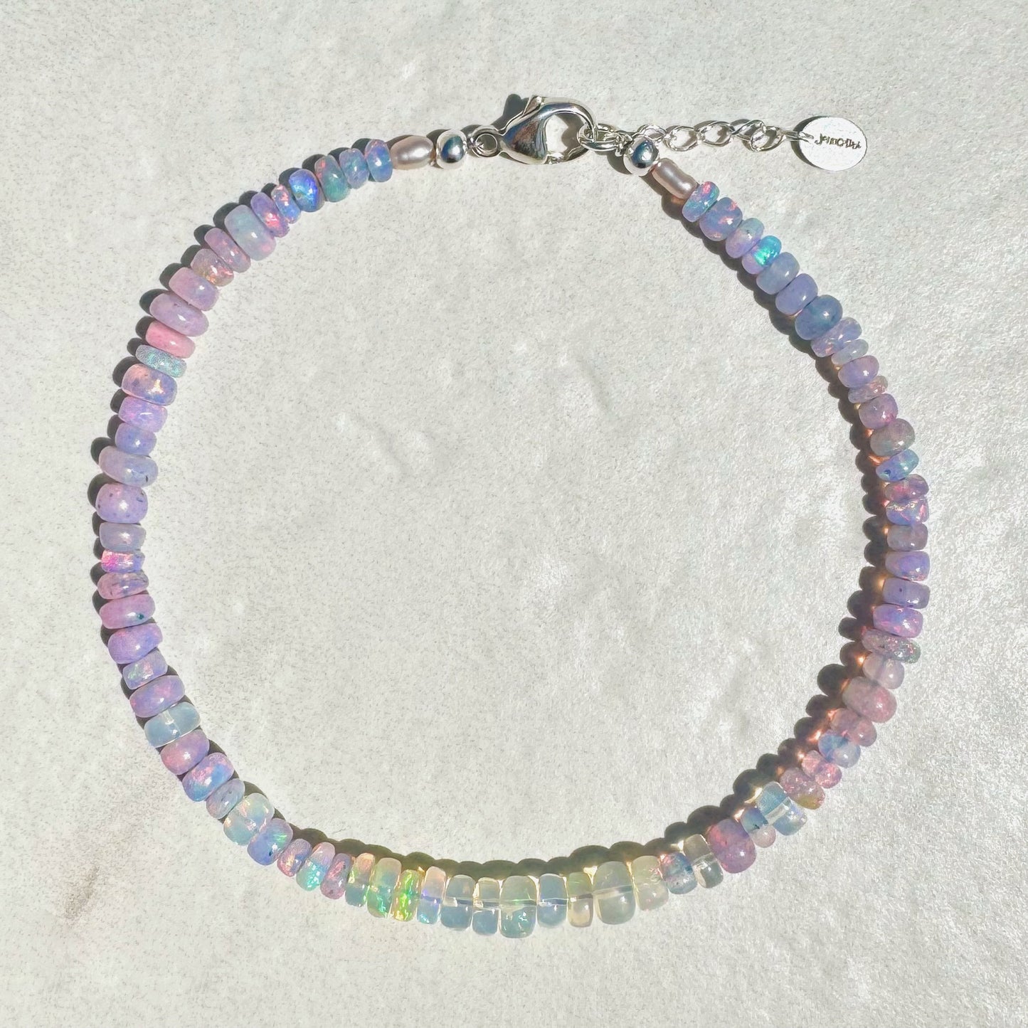 Opal Anklet- Purple Gradient