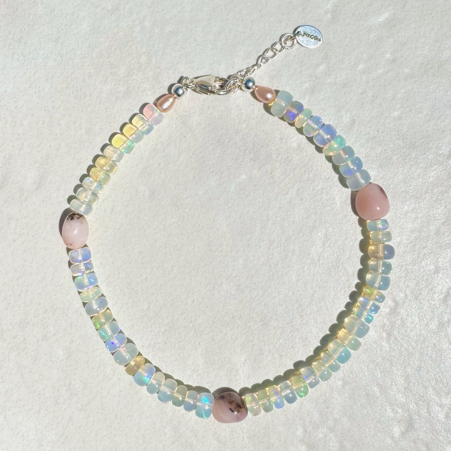 Opal Anklet- Pink Opal