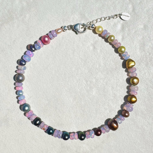 Opal Anklet- Gradient Pearl