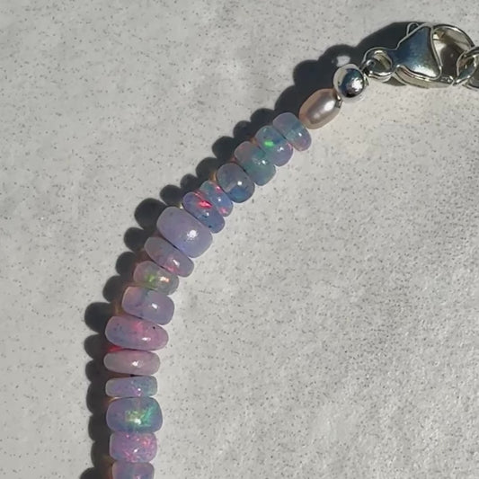 Opal Anklet- Purple Gradient