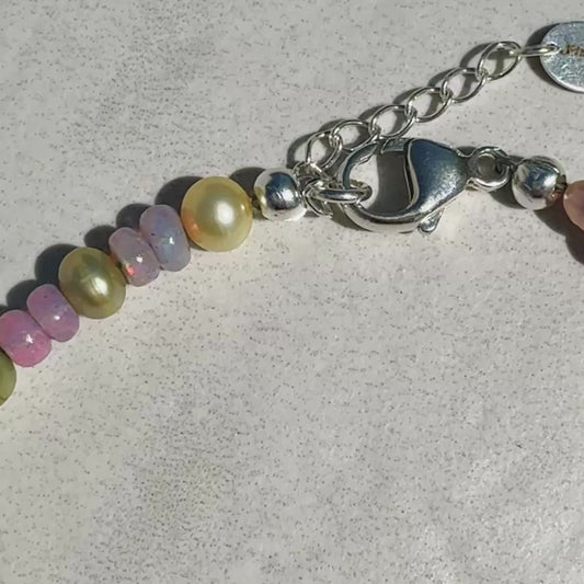 Opal Anklet- Gradient Pearl