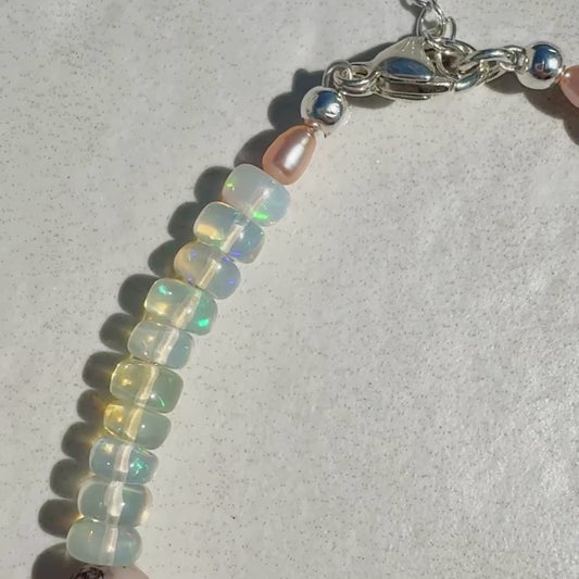 Opal Anklet- Pink Opal